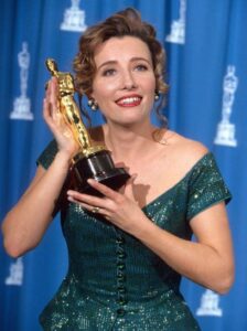 Emma Thompson at a film premiere, showcasing her award-winning career and iconic presence