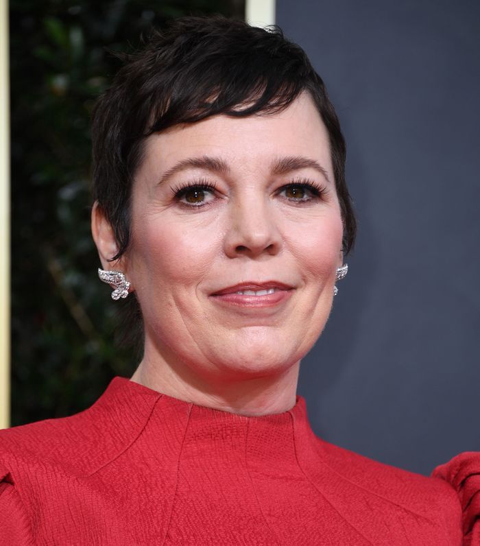 Olivia Colman at the Academy Awards after winning Best Actress for The Favourite
