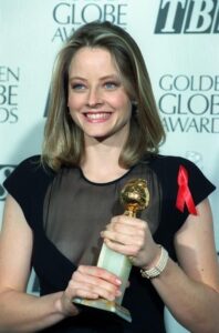 Jodie Foster at an awards ceremony celebrating her legendary Hollywood career