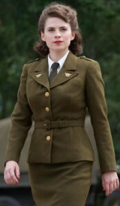 Hayley Atwell as Agent Peggy Carter in Marvel Cinematic Universe and Mission Impossible star